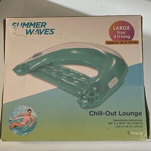 Summer Waves Chill-Out Lounge Inflatable Pool Float - Teal